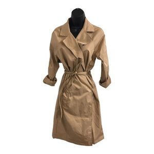 Haute Monde classic tan belted trenchcoat‎ raincoat size small new